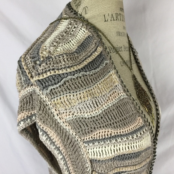 Anthropologie Leifsdottir handknit chain Sweater S - Picture 6 of 8